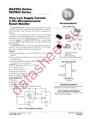 NCP803SN293T3 datasheet  